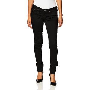 True Religion Skinny Flap Black SN Gray Jeans, Size 27